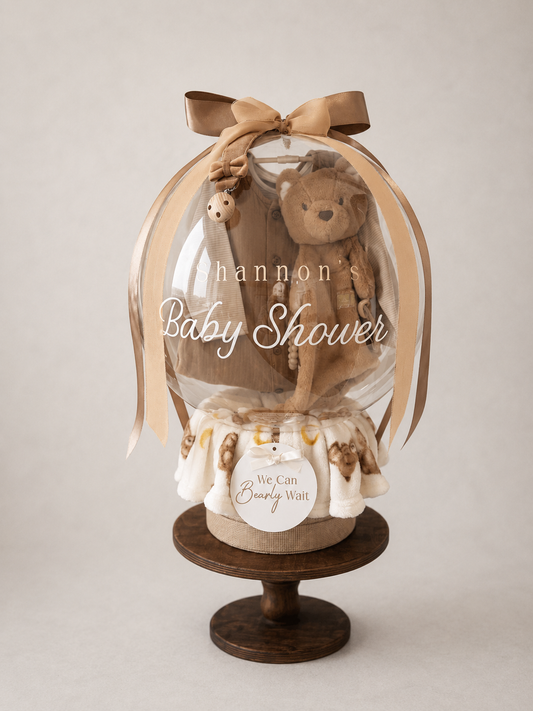 'We Can Bearly Wait Biscuit Brown' Bubble